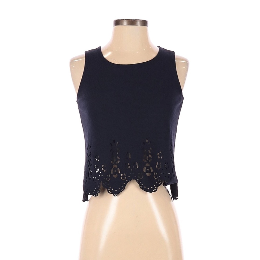 Navy Crop Top